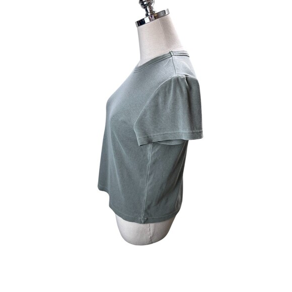 Marine Layer Top Women's Size Large Gray Cotton Blend Short Sleeve - Picture 3 of 7
